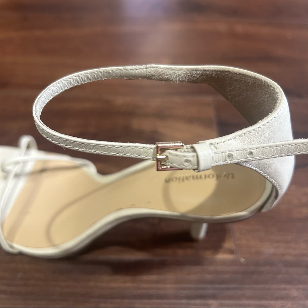 Reformation Gigi Strappy Mid Heel Sandal - White/Cream - Picture 11 of 15
